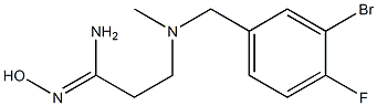 3-{[(3-bromo-4-fluorophenyl)methyl](methyl)amino}-N'-hydroxypropanimidamide Struktur