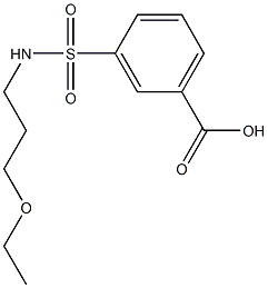 3-{[(3-ethoxypropyl)amino]sulfonyl}benzoic acid Struktur