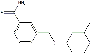 3-{[(3-methylcyclohexyl)oxy]methyl}benzene-1-carbothioamide Struktur