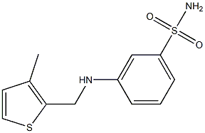 3-{[(3-methylthiophen-2-yl)methyl]amino}benzene-1-sulfonamide Struktur