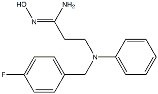 3-{[(4-fluorophenyl)methyl](phenyl)amino}-N'-hydroxypropanimidamide Struktur