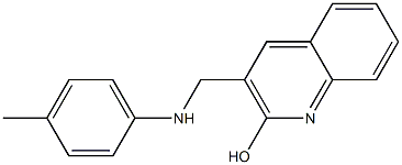 3-{[(4-methylphenyl)amino]methyl}quinolin-2-ol Struktur