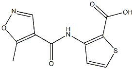 3-{[(5-methylisoxazol-4-yl)carbonyl]amino}thiophene-2-carboxylic acid Struktur