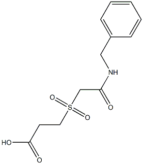 3-{[(benzylcarbamoyl)methane]sulfonyl}propanoic acid Struktur