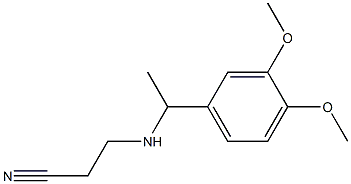 3-{[1-(3,4-dimethoxyphenyl)ethyl]amino}propanenitrile Struktur