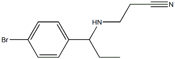 3-{[1-(4-bromophenyl)propyl]amino}propanenitrile Struktur