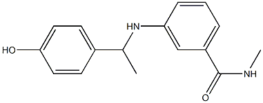 3-{[1-(4-hydroxyphenyl)ethyl]amino}-N-methylbenzamide Struktur