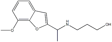 3-{[1-(7-methoxy-1-benzofuran-2-yl)ethyl]amino}propan-1-ol Struktur