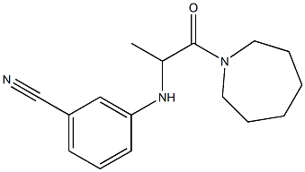 3-{[1-(azepan-1-yl)-1-oxopropan-2-yl]amino}benzonitrile Struktur