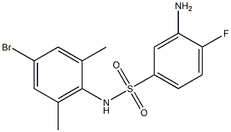 3-amino-N-(4-bromo-2,6-dimethylphenyl)-4-fluorobenzene-1-sulfonamide Struktur