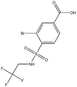 3-bromo-4-[(2,2,2-trifluoroethyl)sulfamoyl]benzoic acid Struktur