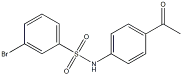 3-bromo-N-(4-acetylphenyl)benzene-1-sulfonamide Struktur