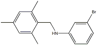 3-bromo-N-[(2,4,6-trimethylphenyl)methyl]aniline Struktur