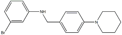 3-bromo-N-{[4-(piperidin-1-yl)phenyl]methyl}aniline Struktur