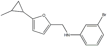 3-bromo-N-{[5-(2-methylcyclopropyl)furan-2-yl]methyl}aniline Struktur