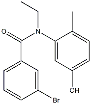 3-bromo-N-ethyl-N-(5-hydroxy-2-methylphenyl)benzamide Struktur