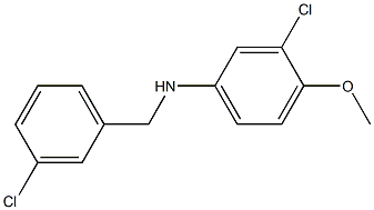 3-chloro-N-[(3-chlorophenyl)methyl]-4-methoxyaniline Struktur