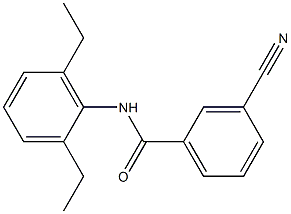 3-cyano-N-(2,6-diethylphenyl)benzamide Struktur