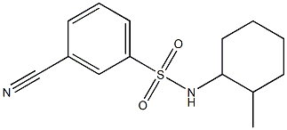 3-cyano-N-(2-methylcyclohexyl)benzene-1-sulfonamide Struktur