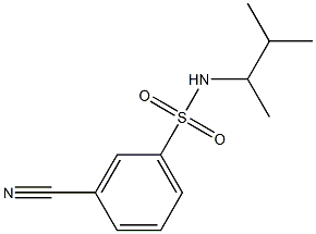 3-cyano-N-(3-methylbutan-2-yl)benzene-1-sulfonamide Struktur