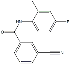 3-cyano-N-(4-fluoro-2-methylphenyl)benzamide Struktur