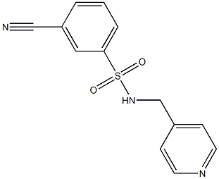 3-cyano-N-(pyridin-4-ylmethyl)benzene-1-sulfonamide Struktur