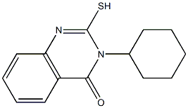 3-cyclohexyl-2-sulfanyl-3,4-dihydroquinazolin-4-one Struktur