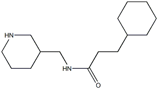 3-cyclohexyl-N-(piperidin-3-ylmethyl)propanamide Struktur