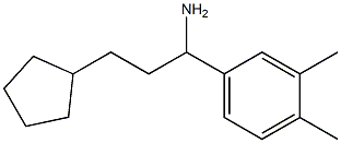 3-cyclopentyl-1-(3,4-dimethylphenyl)propan-1-amine Struktur