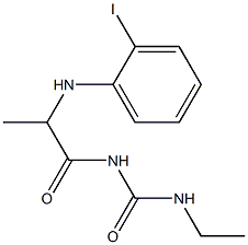 3-ethyl-1-{2-[(2-iodophenyl)amino]propanoyl}urea Struktur