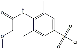 3-ethyl-4-(2-methoxyacetamido)-5-methylbenzene-1-sulfonyl chloride Struktur