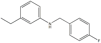 3-ethyl-N-[(4-fluorophenyl)methyl]aniline Struktur