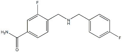 3-fluoro-4-({[(4-fluorophenyl)methyl]amino}methyl)benzamide Struktur