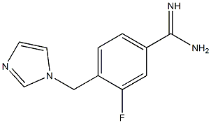 3-fluoro-4-(1H-imidazol-1-ylmethyl)benzenecarboximidamide Struktur