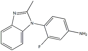 3-fluoro-4-(2-methyl-1H-1,3-benzodiazol-1-yl)aniline Struktur