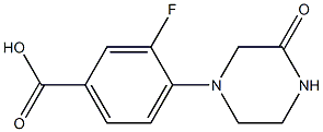 3-fluoro-4-(3-oxopiperazin-1-yl)benzoic acid Struktur