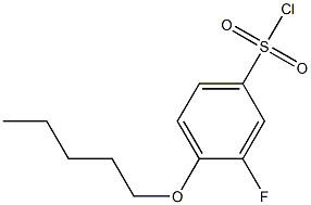 3-fluoro-4-(pentyloxy)benzene-1-sulfonyl chloride Struktur