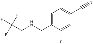 3-fluoro-4-{[(2,2,2-trifluoroethyl)amino]methyl}benzonitrile Struktur