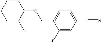 3-fluoro-4-{[(2-methylcyclohexyl)oxy]methyl}benzonitrile Struktur