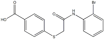 4-({[(2-bromophenyl)carbamoyl]methyl}sulfanyl)benzoic acid Struktur