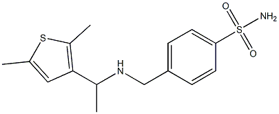 4-({[1-(2,5-dimethylthiophen-3-yl)ethyl]amino}methyl)benzene-1-sulfonamide Struktur