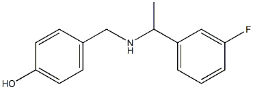 4-({[1-(3-fluorophenyl)ethyl]amino}methyl)phenol Struktur