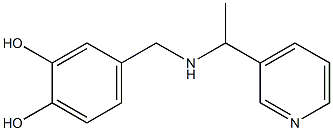 4-({[1-(pyridin-3-yl)ethyl]amino}methyl)benzene-1,2-diol Struktur