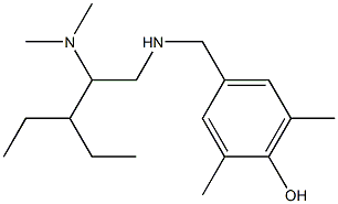 4-({[2-(dimethylamino)-3-ethylpentyl]amino}methyl)-2,6-dimethylphenol Struktur