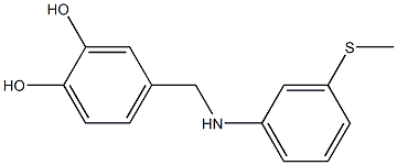 4-({[3-(methylsulfanyl)phenyl]amino}methyl)benzene-1,2-diol Struktur