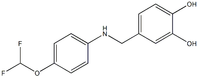 4-({[4-(difluoromethoxy)phenyl]amino}methyl)benzene-1,2-diol Struktur