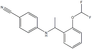 4-({1-[2-(difluoromethoxy)phenyl]ethyl}amino)benzonitrile Struktur