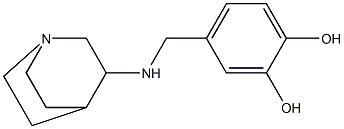 4-({1-azabicyclo[2.2.2]octan-3-ylamino}methyl)benzene-1,2-diol Struktur