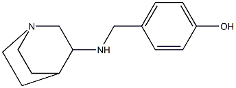 4-({1-azabicyclo[2.2.2]octan-3-ylamino}methyl)phenol Struktur