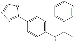 4-(1,3,4-oxadiazol-2-yl)-N-[1-(pyridin-3-yl)ethyl]aniline Struktur